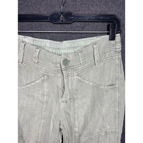 Free People Women’s Green Size XS Skinny Pants Large Pockets Stretchy Waist Band - Picture 4 of 12